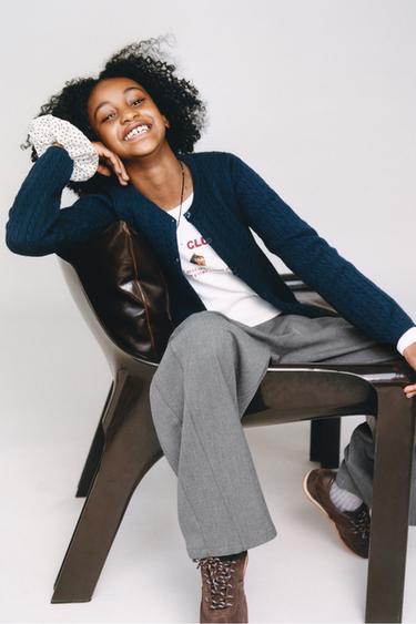 بنطلون BARREL ببنسات - رمادي الخاص بـ Zara