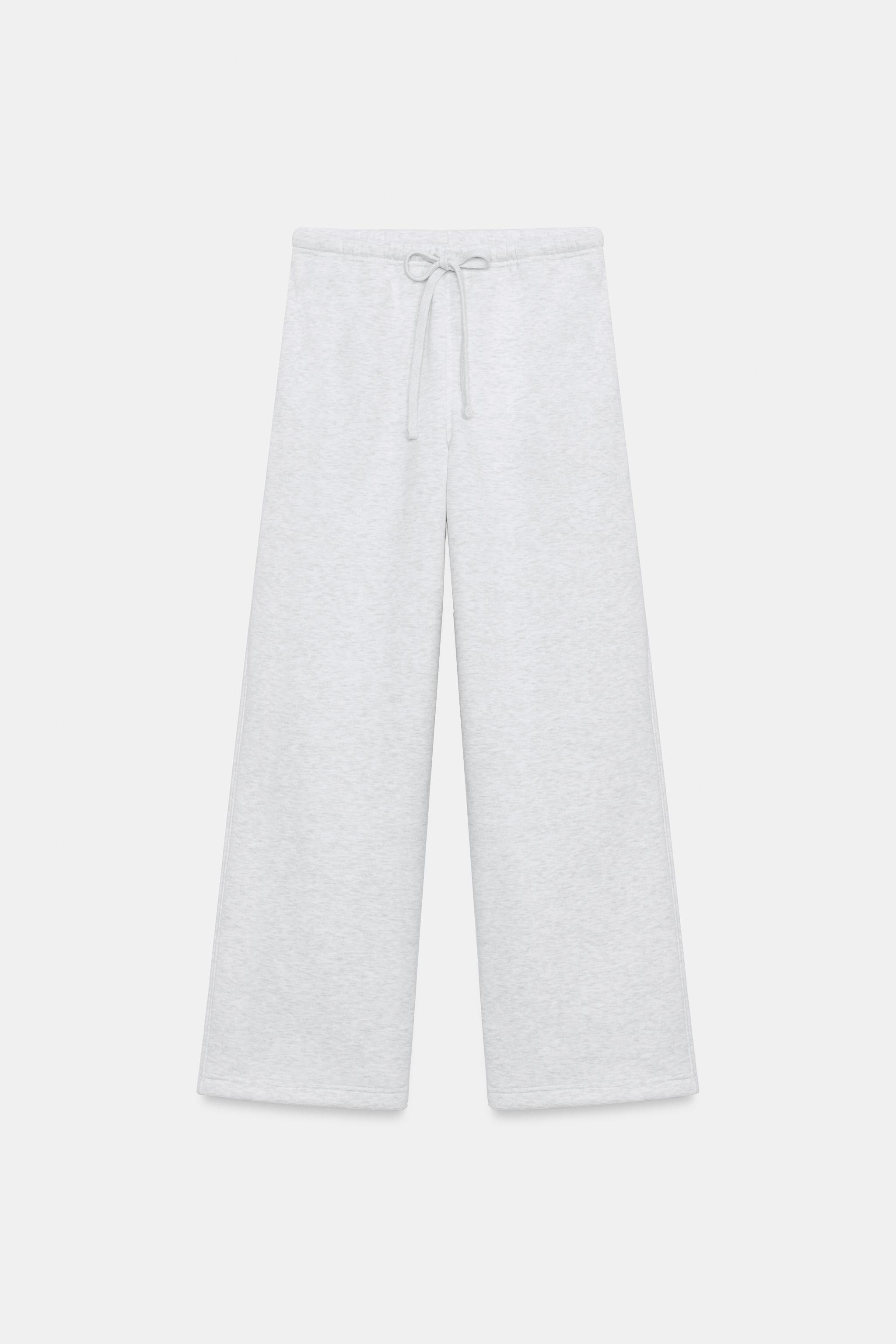 Женские брюки Zara BASIC STRAIGHT-LEG SWEATPANTS WITH ADJUSTABLE HEM — фото 6