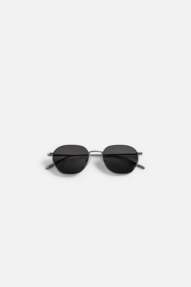 Zara OVAL SUNGLASSES - Matte silver
