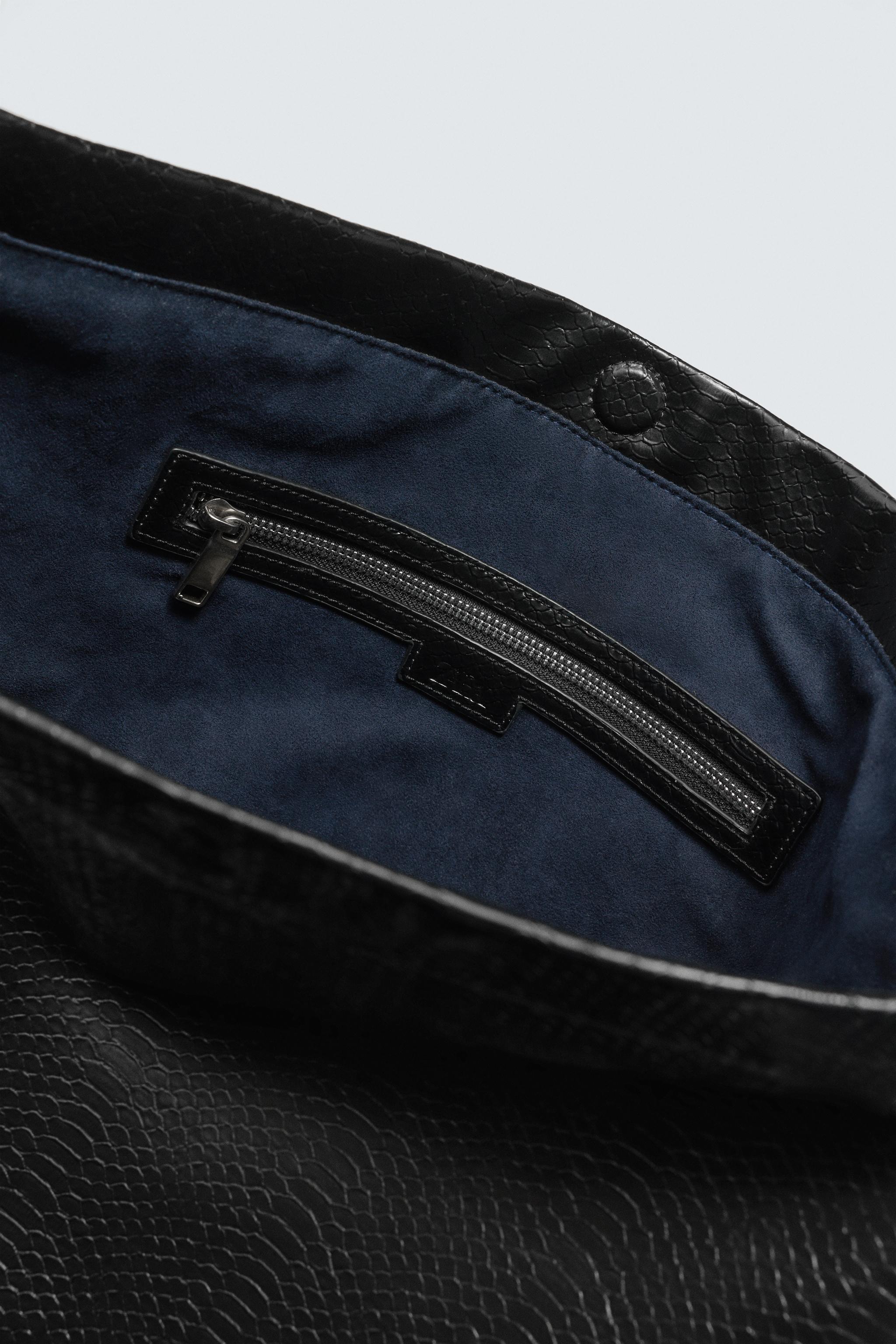 CROCODILE EMBOSSED SHOPPER BAG