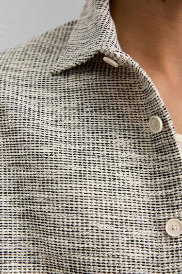 SURCHEMISE STRUCTURÉE CONTRASTE - Beige clair de Zara - Image 5