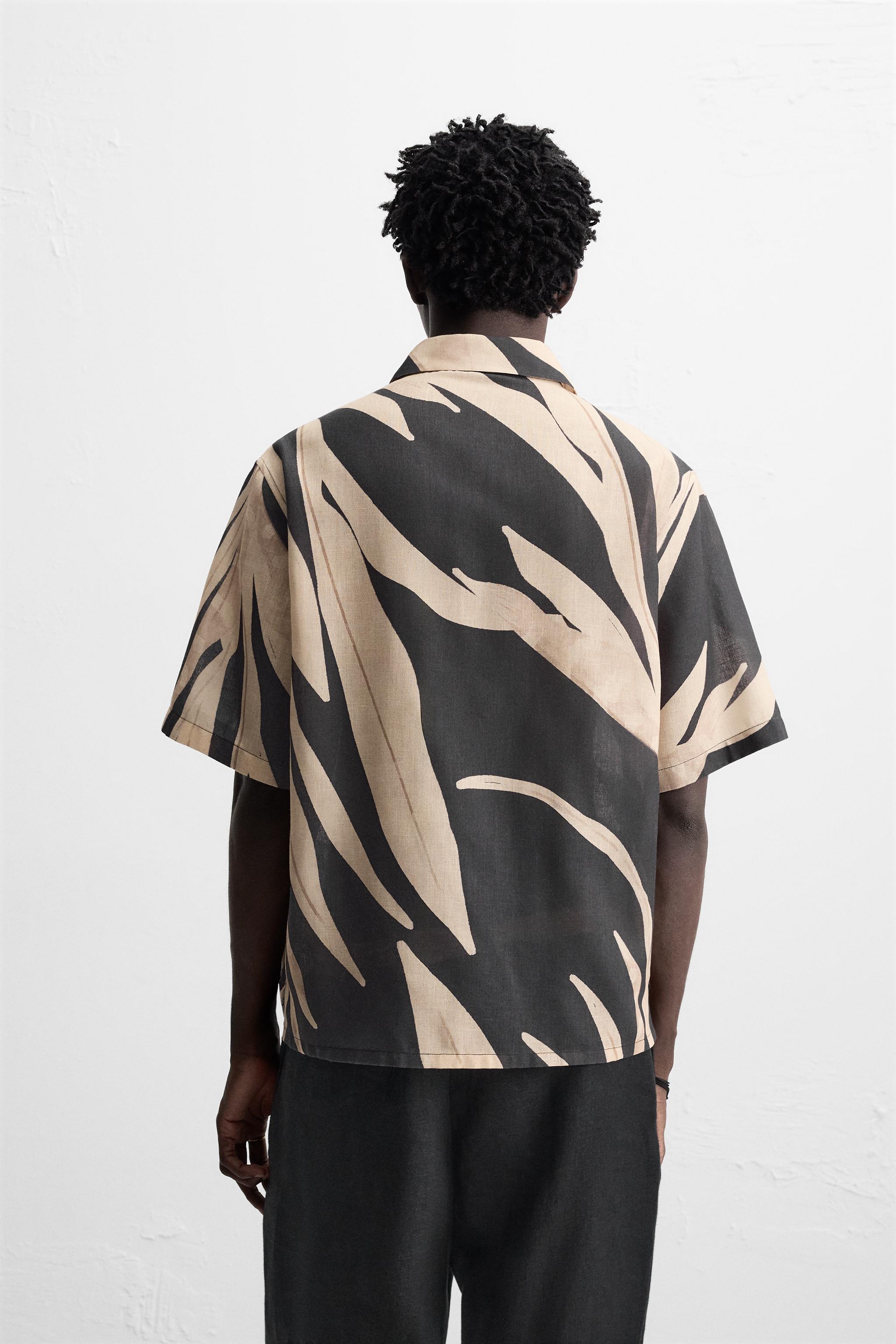 LEAF PRINT SHIRT - Black | ZARA United States