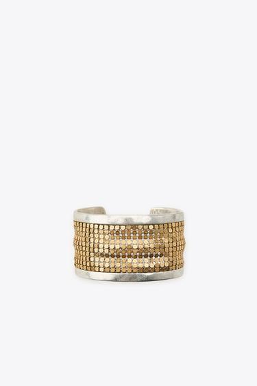 PULSERA COMBINADA MALLA METÁLICA - Oro / Plata de Zara