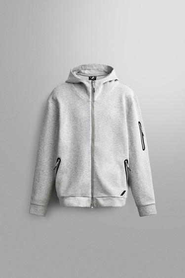 SUADOIRO TÉCNICO CREMALLEIRA CAPUCHA - Gris vigoré de Zara