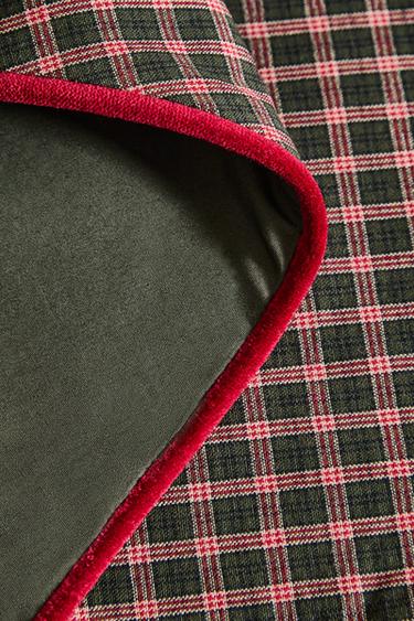 CHECK COTTON CHRISTMAS PET BANDANA - Green by Zara - Image 2