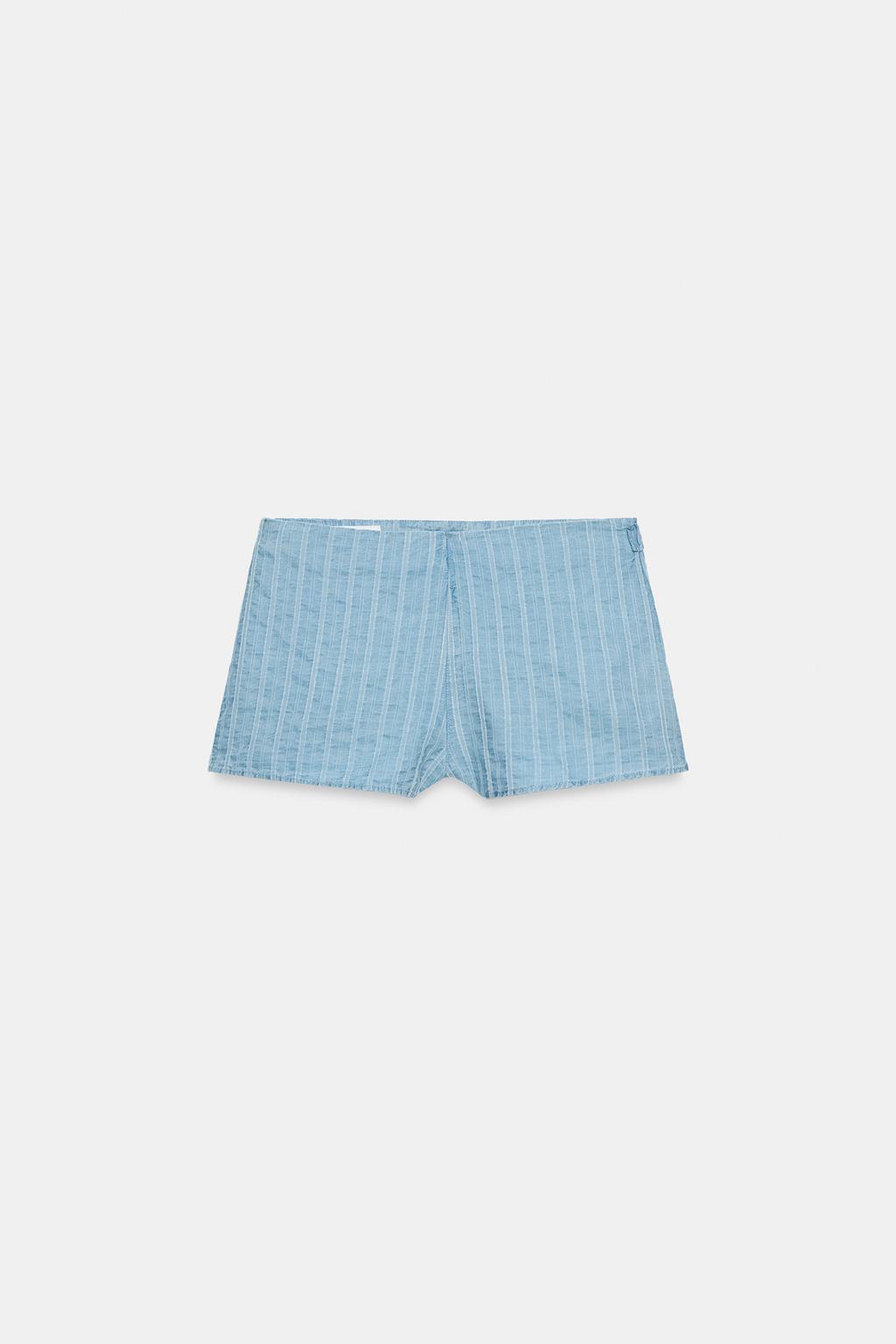 STRIPED MINI SHORTS - image 2