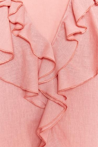 CHEMISE SANS MANCHES À VOLANTS - MARSALA de Zara - Image 5