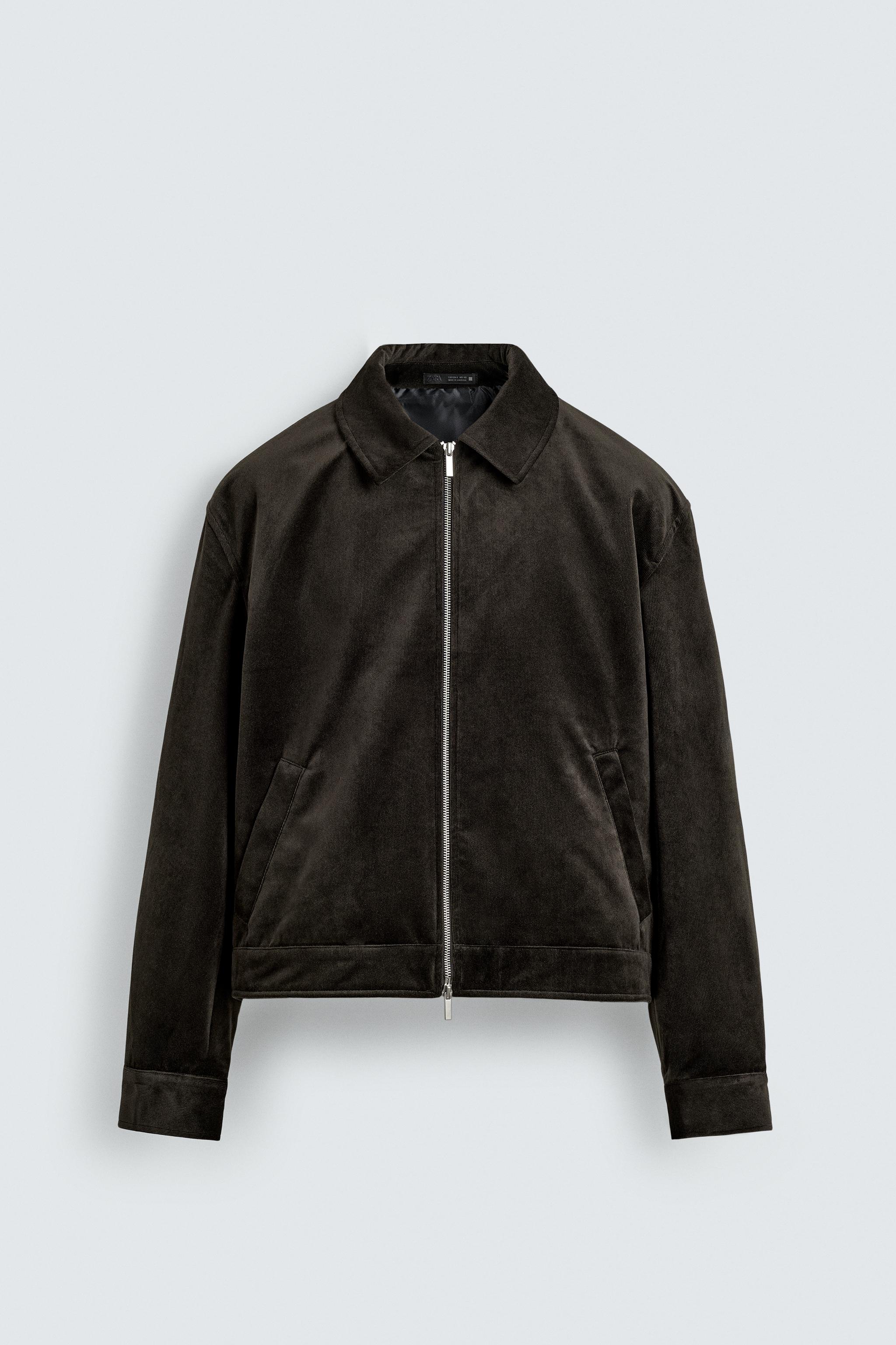 ベルベットテクスチャーシャツジャケット - ブラウン | ZARA Japan / 日本