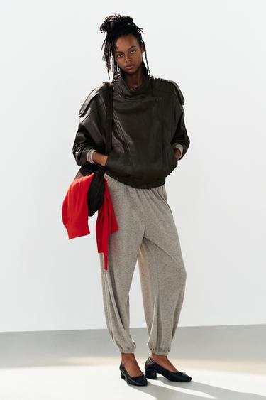 Zara BLOOMER PANTS - Mink marl