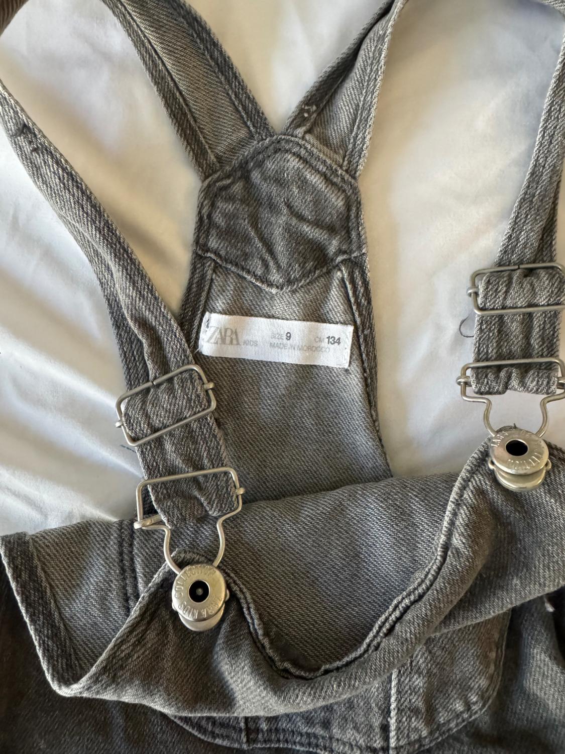 ACID BLACK DENIM PINAFORE DRESS - Image 3