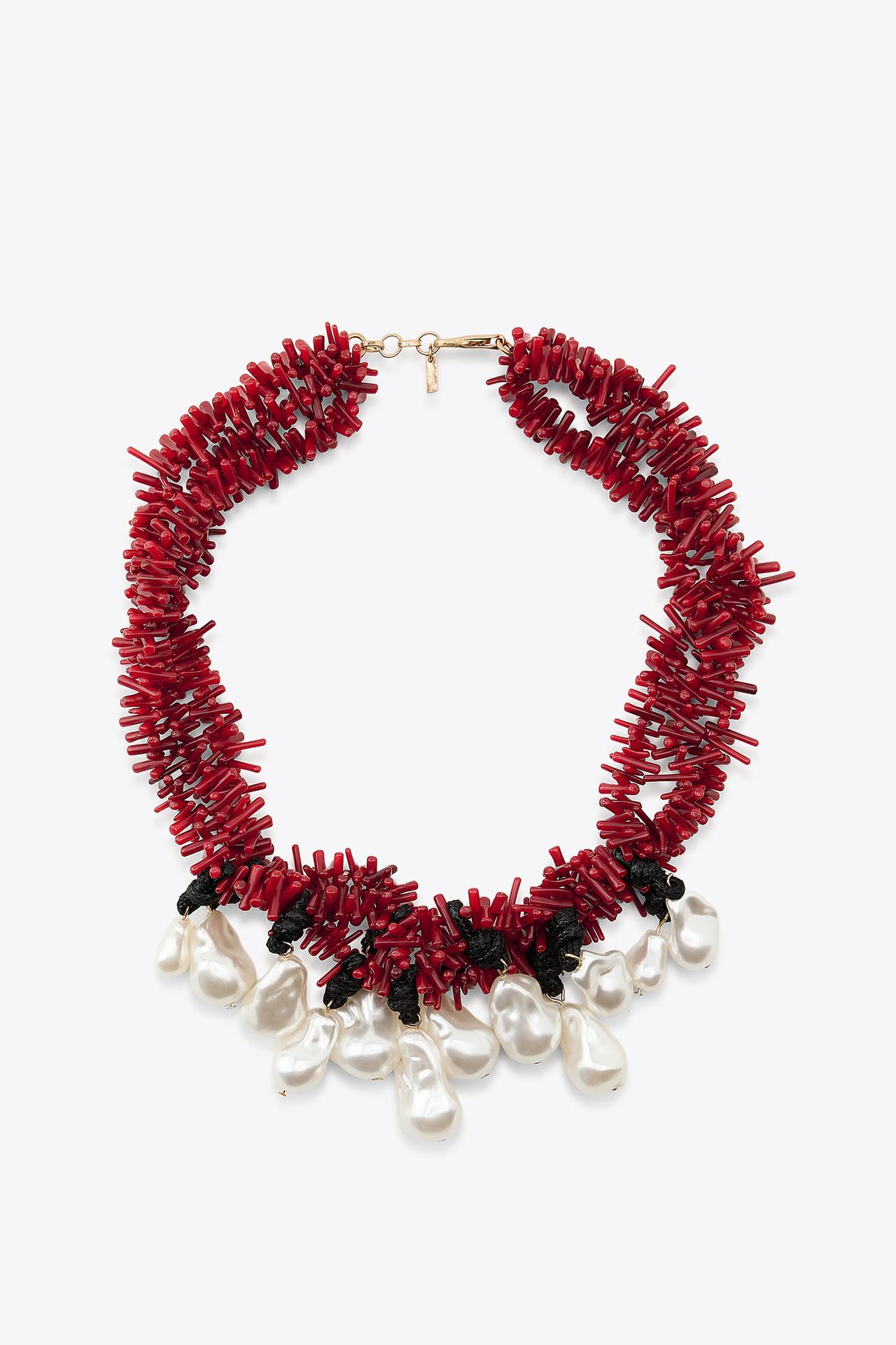COLLANA CON PERLINE E PERLE