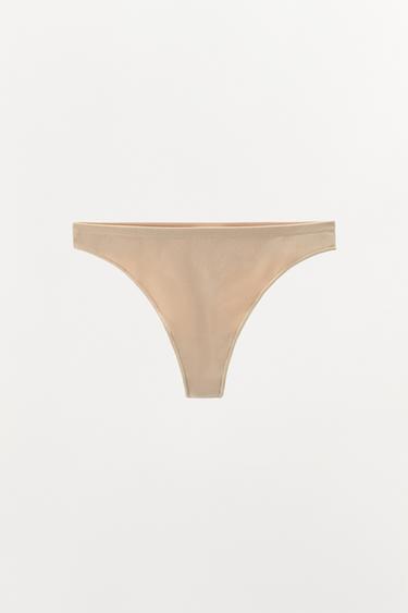 TANGA UNI SEAMLESS - rose poudré de Zara