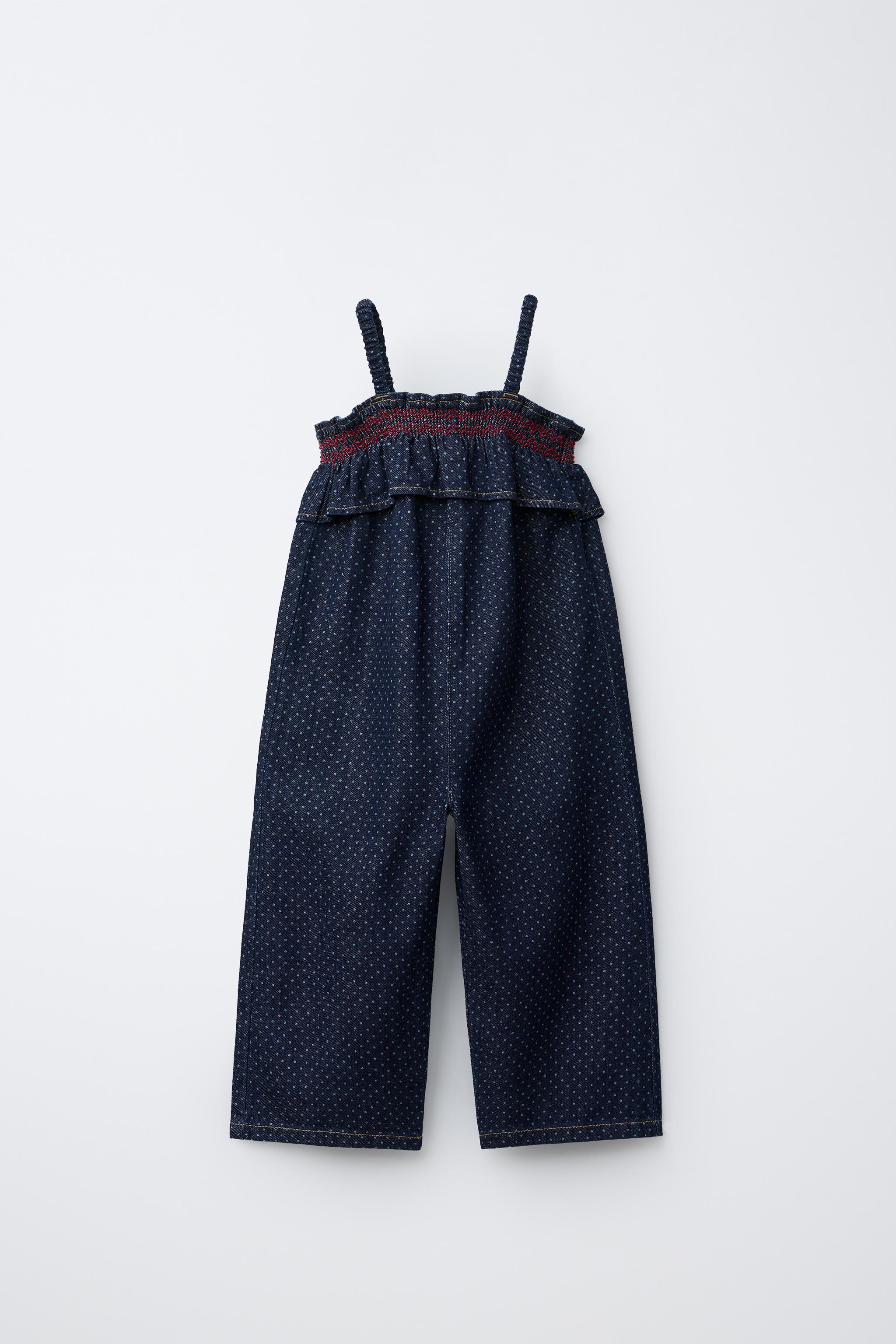 LONG POLKA DOT OVERALLS