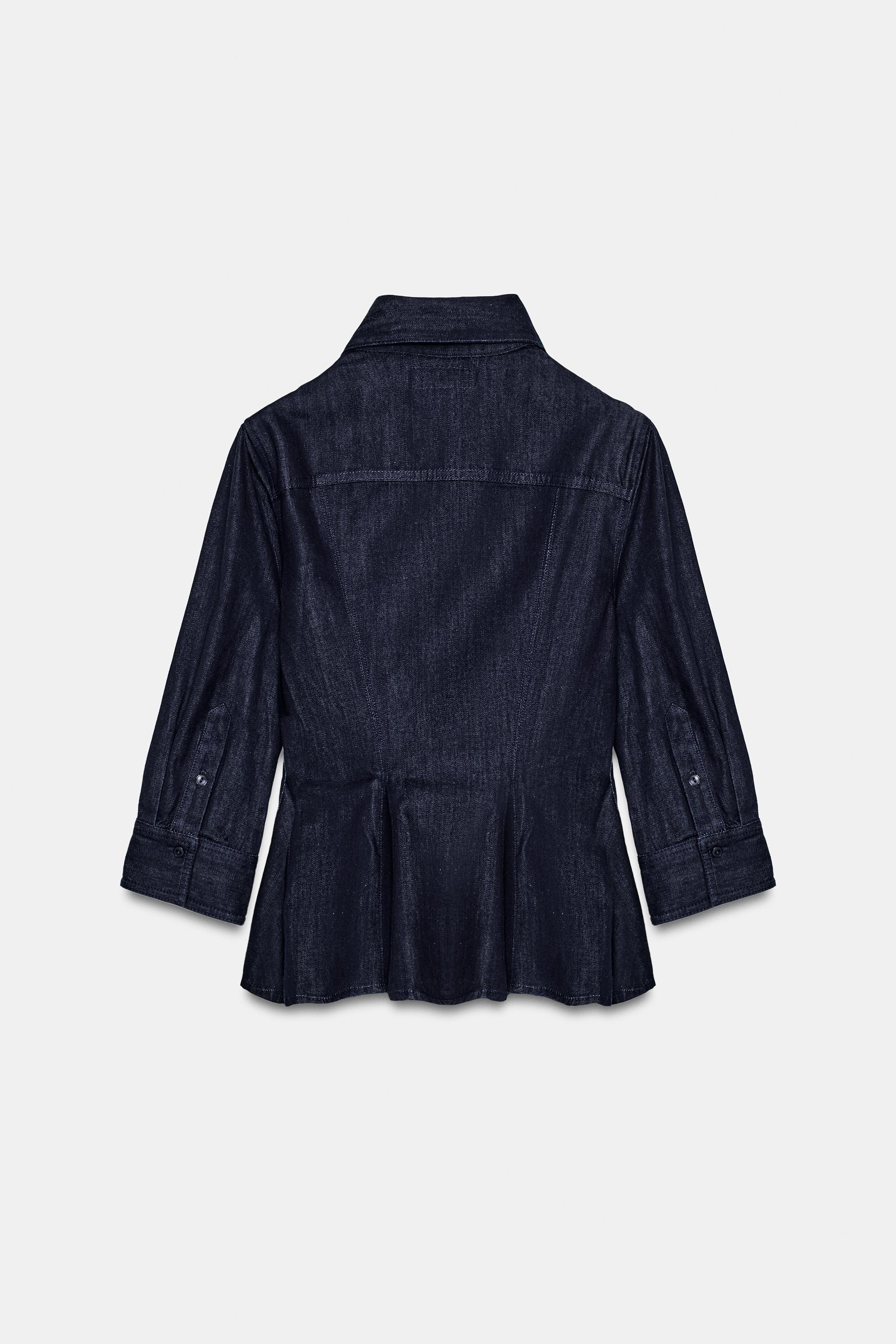 ZW COLLECTION PEPLUM DENIM GÖMLEK - Görsel 7