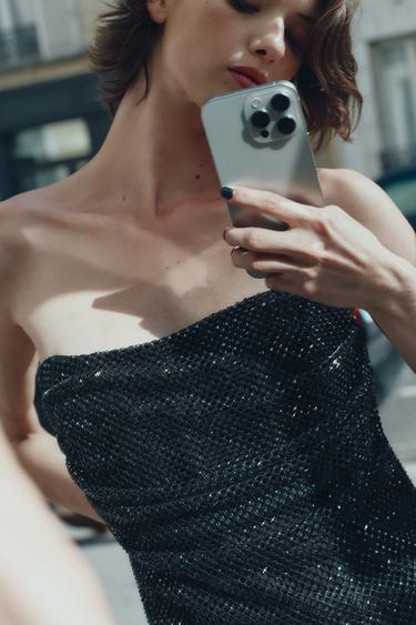 TOP EN MAILLE FANTAISIE - Noir de Zara - Image 2