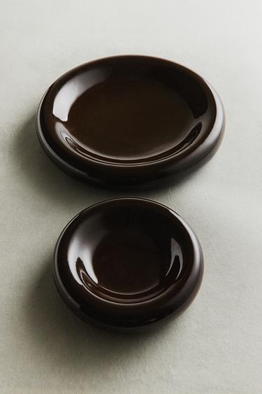 PLATEAUX DÉCORATIFS BRILLANTS - Marron foncé de Zara - Image 4