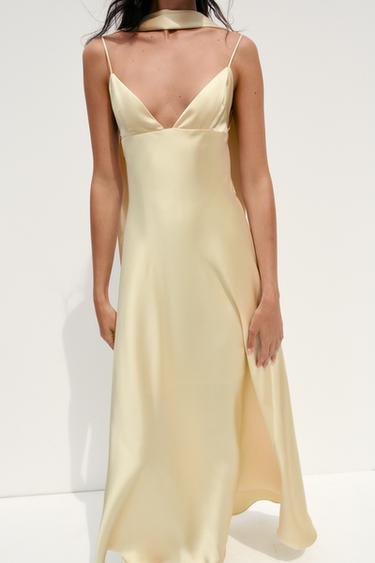 FOULARD SATIN MAXI DRESS - Vanilla by Zara - Image 1