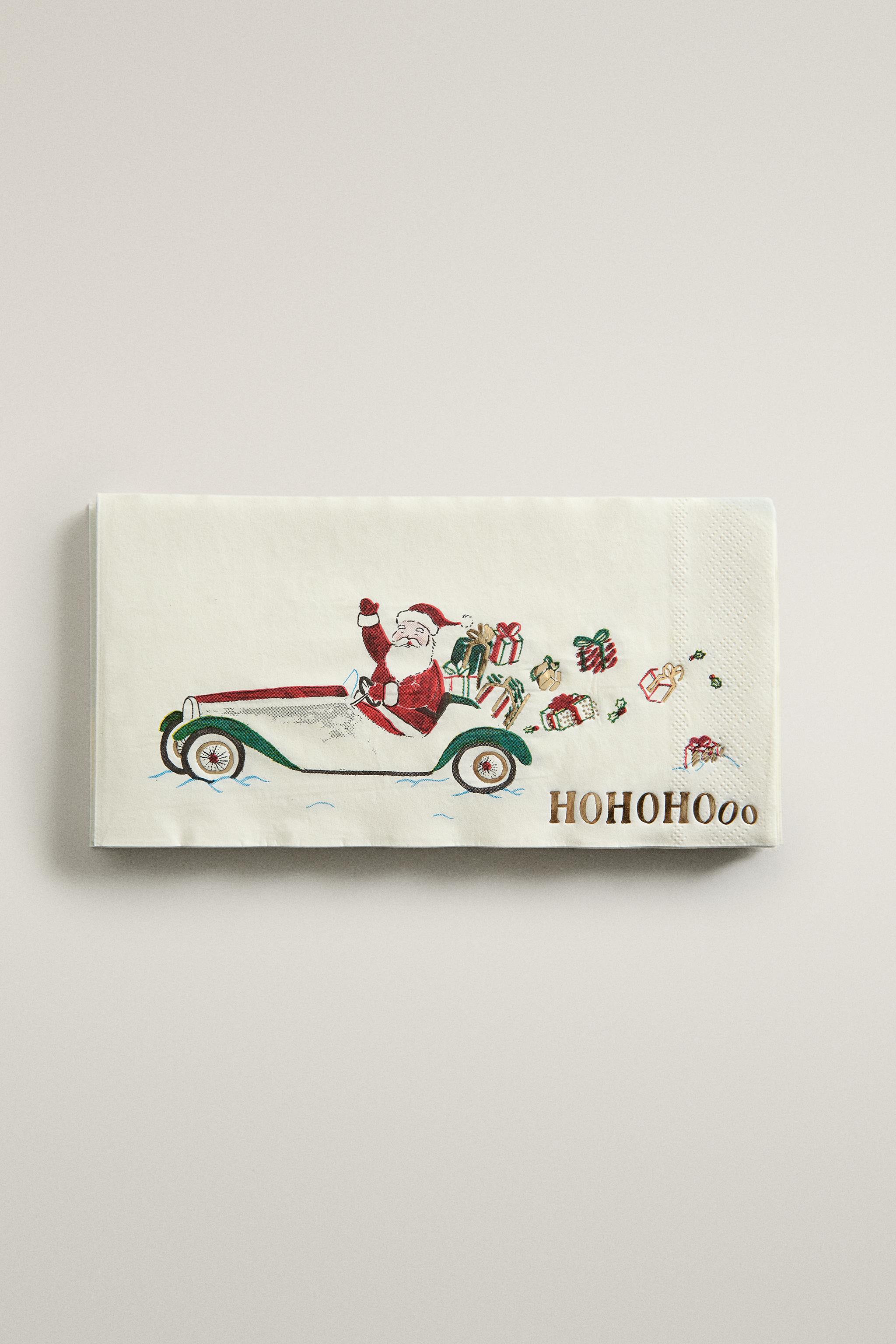 KIDS PAPER SANTA CLAUS CHRISTMAS NAPKINS (PACK OF 20)