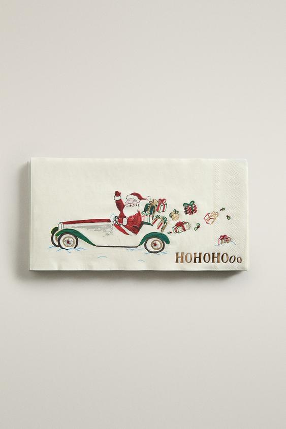 SERVIETTES DE TABLE EN PAPIER PÈRE NOËL ENFANT NOËL (LOT DE 20) - Multicolore de Zara - Image 0