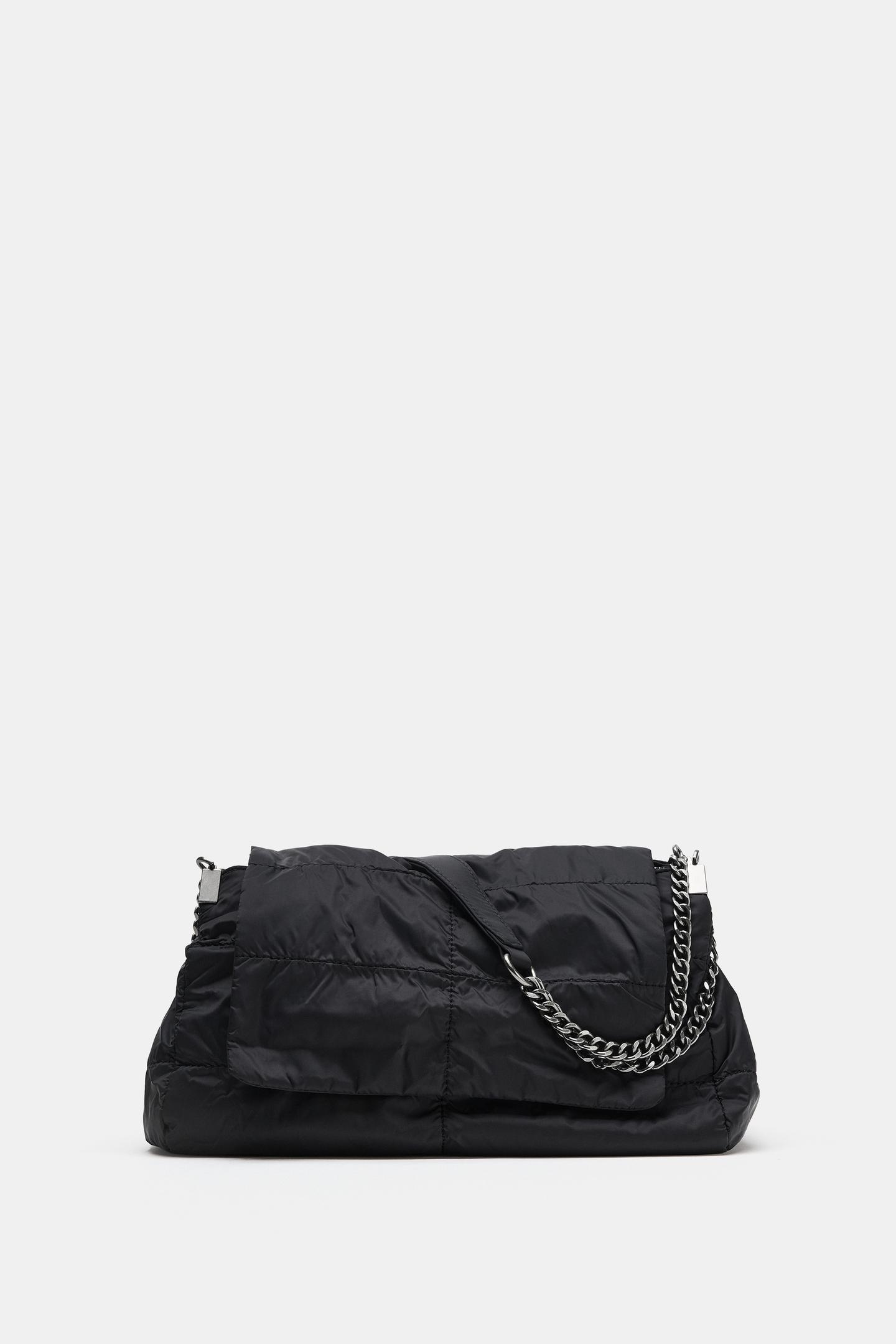 Женская сумка Zara Rock Flap Shoulder, цвет: Чёрный — фото 3