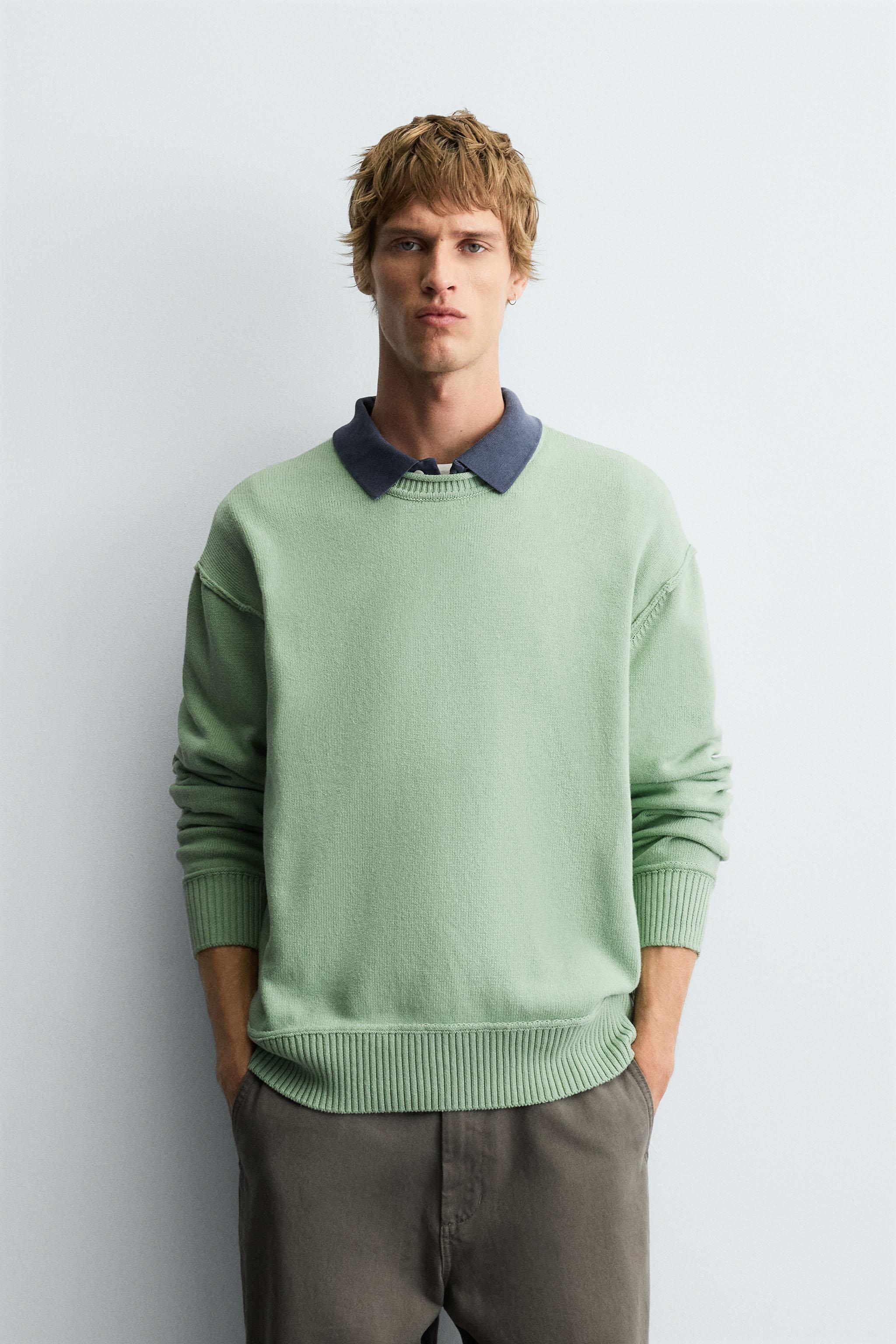 PULL EN COTON EFFET ENVERS