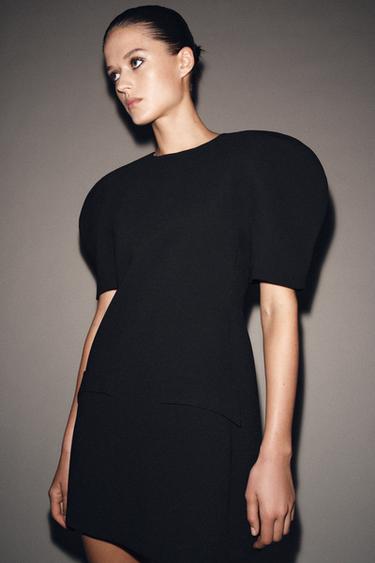 Zara ZW COLLECTION SHORT DRESS - Black