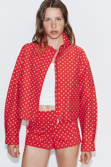 MINI DOT POCKET SHORTS - Red / White by Zara
