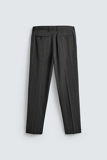 SLIM FIT SUIT TROUSERS - Anthracite Grey by Zara - Image 6