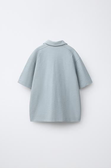 ENSEMBLE POLO ET BERMUDA RUSTIQUE AVEC ÉTIQUETTE - Bleu ciel de Zara - Image 2