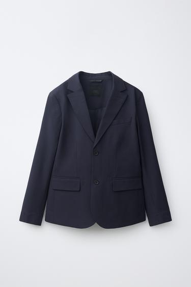 VESTE DE COSTUME STRUCTURÉE UNIE - Bleu encre de Zara