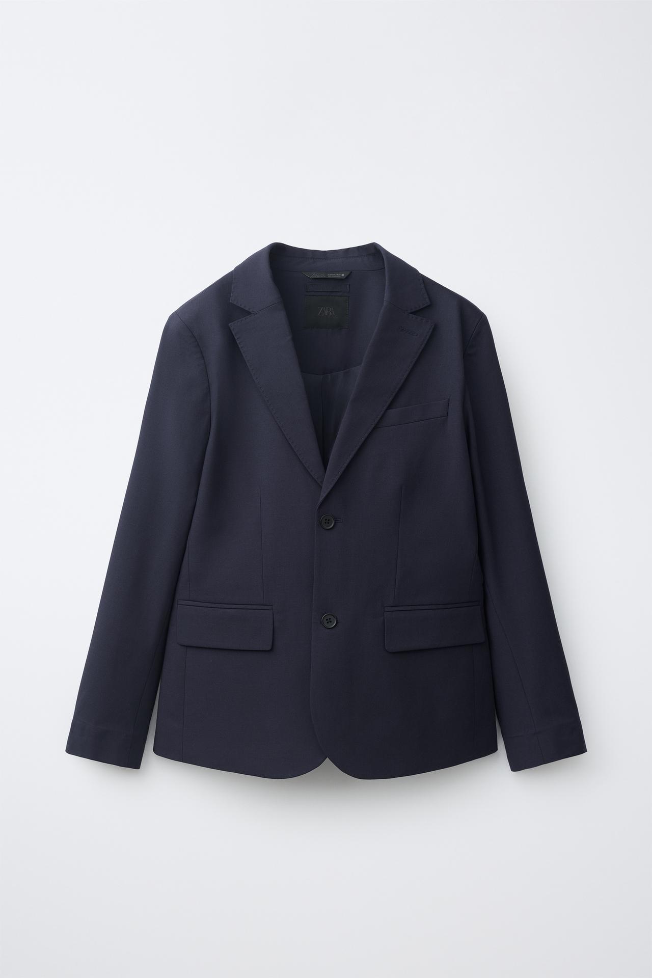 PLAIN SUIT JACKET — Ink blue