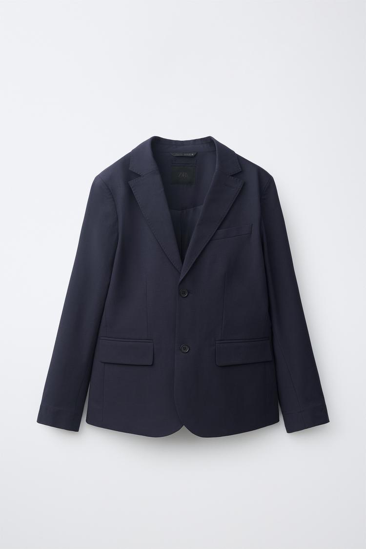 PLAIN SUIT JACKET — Ink blue