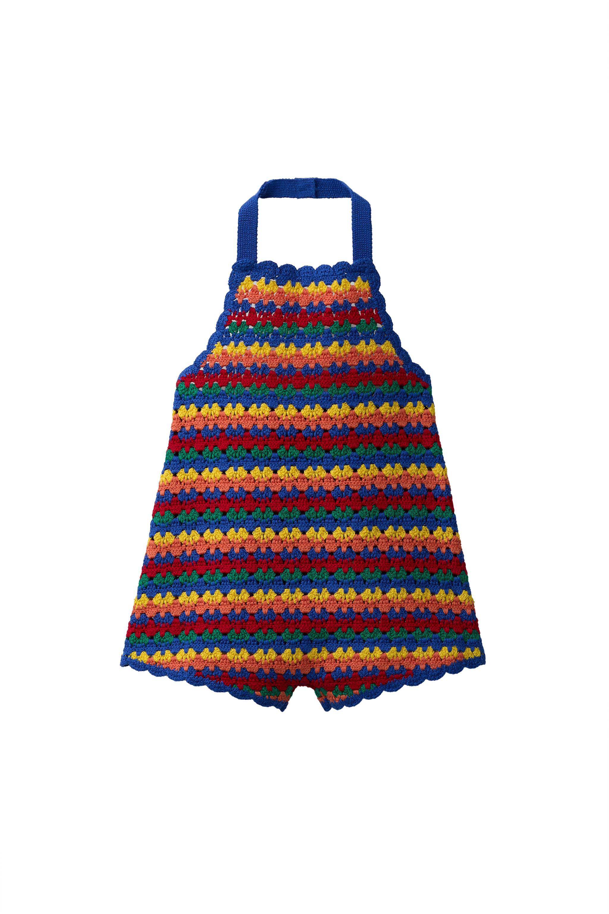 MULTICOLOR CROCHET KNIT SHORT JUMPSUIT - Multicolored | ZARA