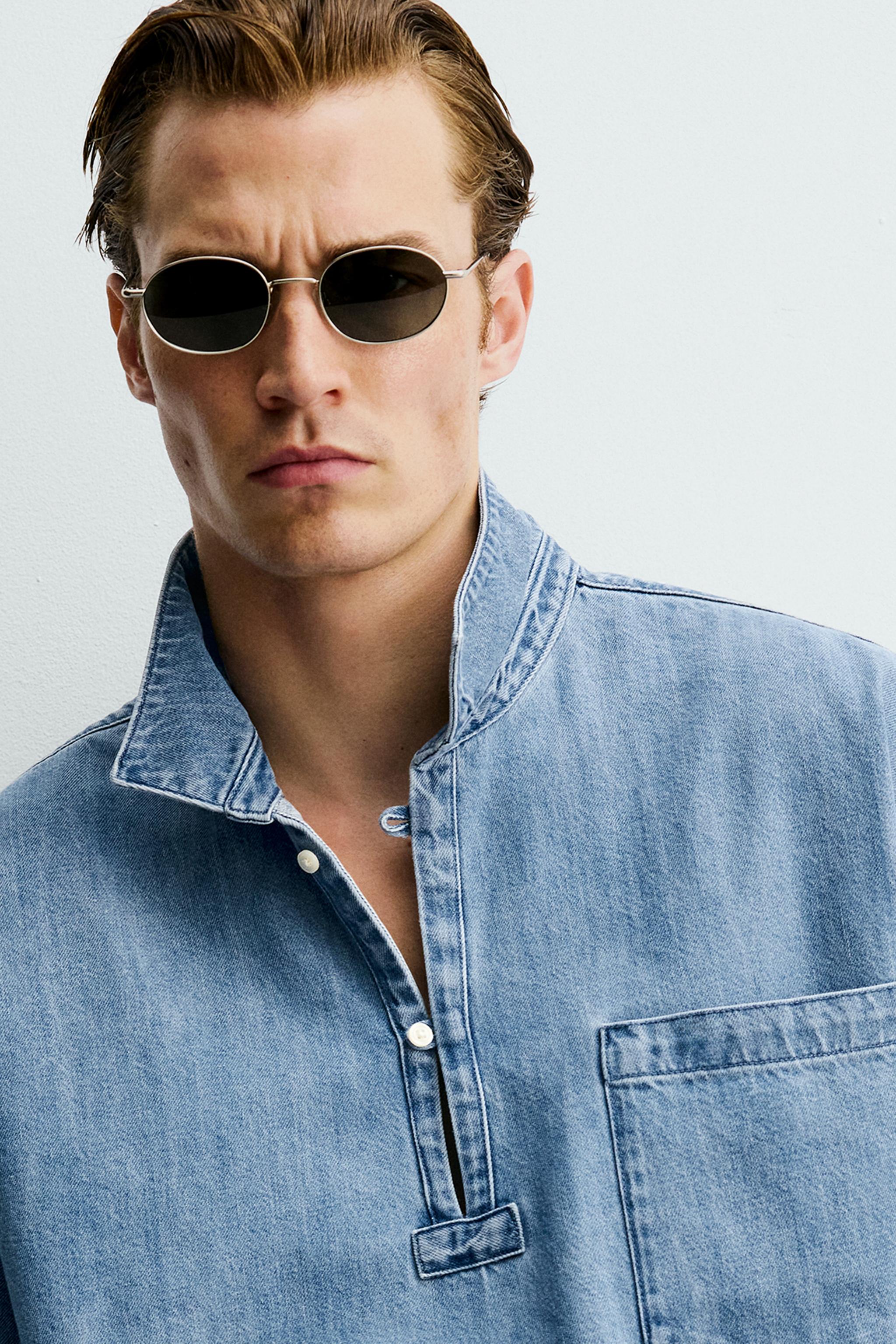 CHEMISE POLO RELAXED FIT EN DENIM