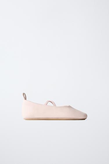 باليرينا جلدية - وردي الخاص بـ Zara