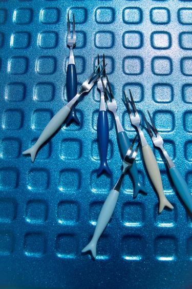 LOT FOURCHETTES À APÉRITIF POISSONS (LOT DE 8) - Bleu de Zara