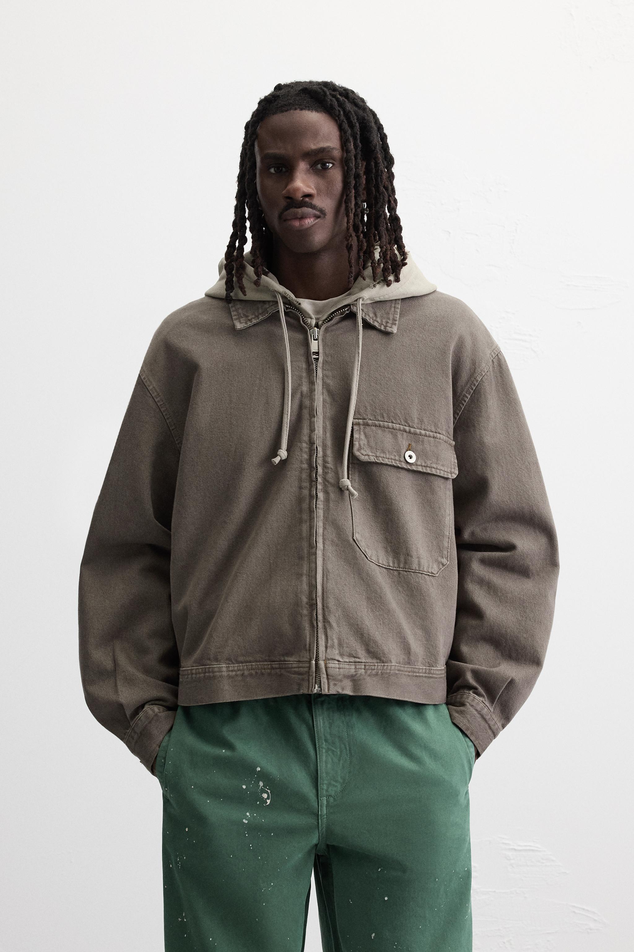 WASHED BOXY FIT JACKET - Dark brown | ZARA Australia