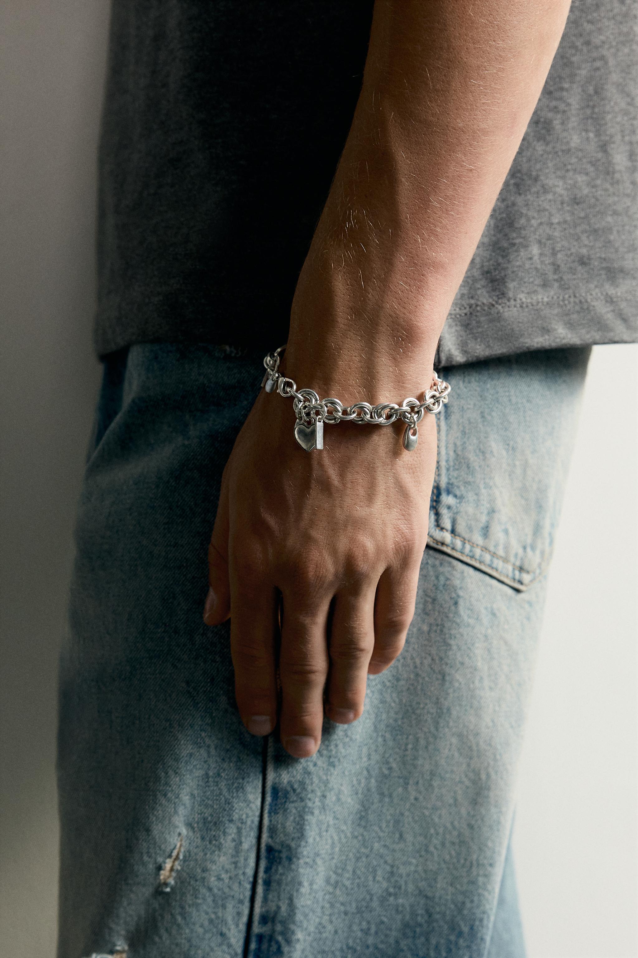 METALLIC CHARM BRACELET — Multicolored