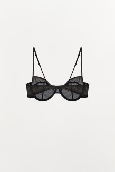 SOUTIEN-GORGE À ARMATURES FILS MÉTALLISÉ - Noir de Zara - Image 5
