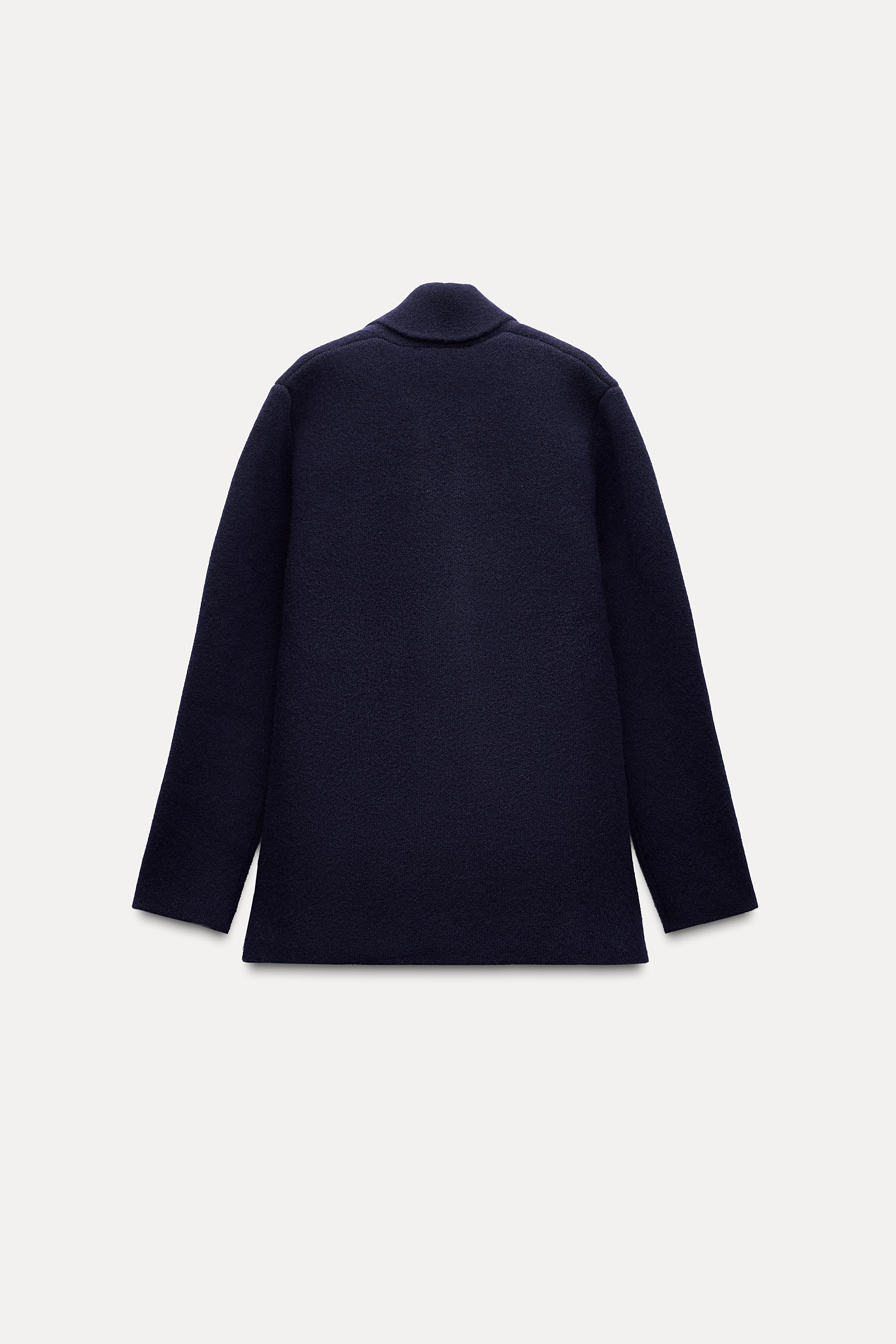 ZARA sold 100% MERINO WOOL JACKET NAVY BLUE