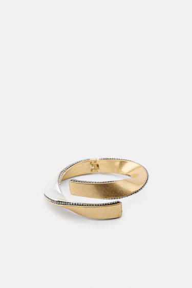 VÒNG TAY PHỐI ĐÁ LẤP LÁNH - Màu vàng/bạc từ Zara - Hình ảnh 0