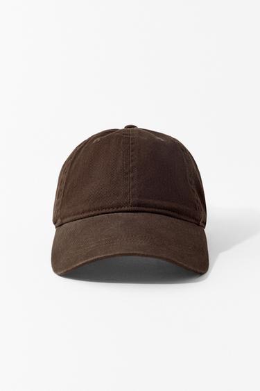ツイル無地キャップブラウンZaraのツイル無地キャップ - ブラウン 