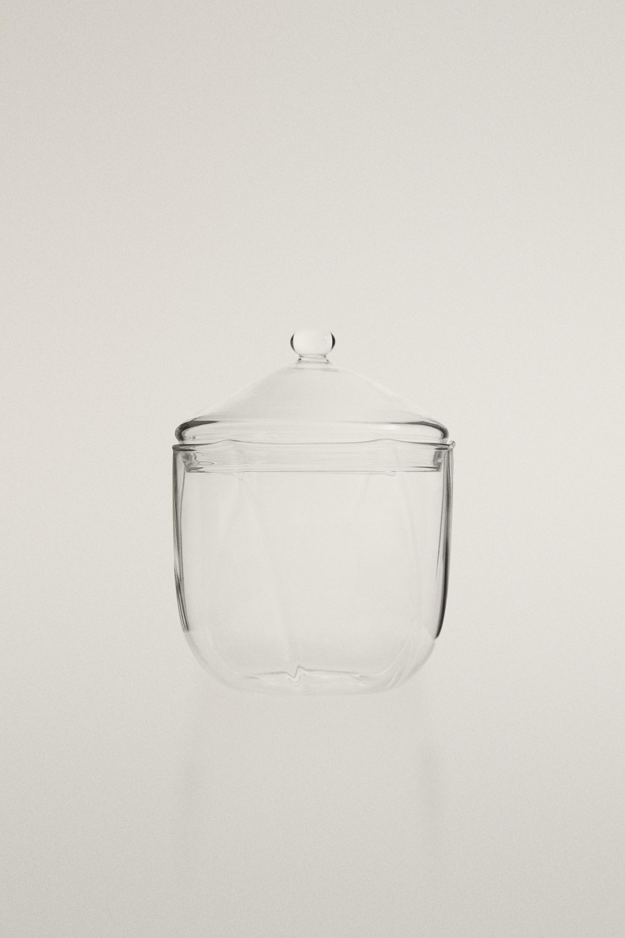 BOROSILICATE BATHROOM ORGANIZER JAR — Transparent