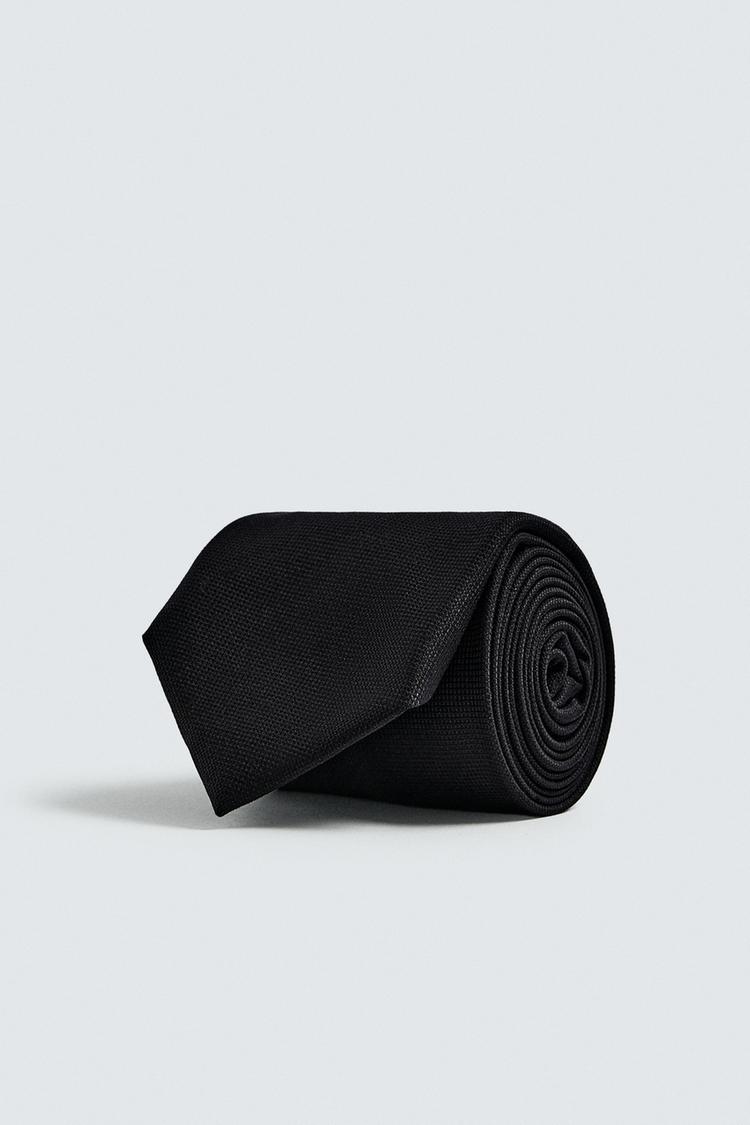 ZARA TEXTURED 100% WOOL TIE