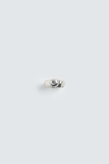 IRREGULAR METAL RING - Silver by Zara
