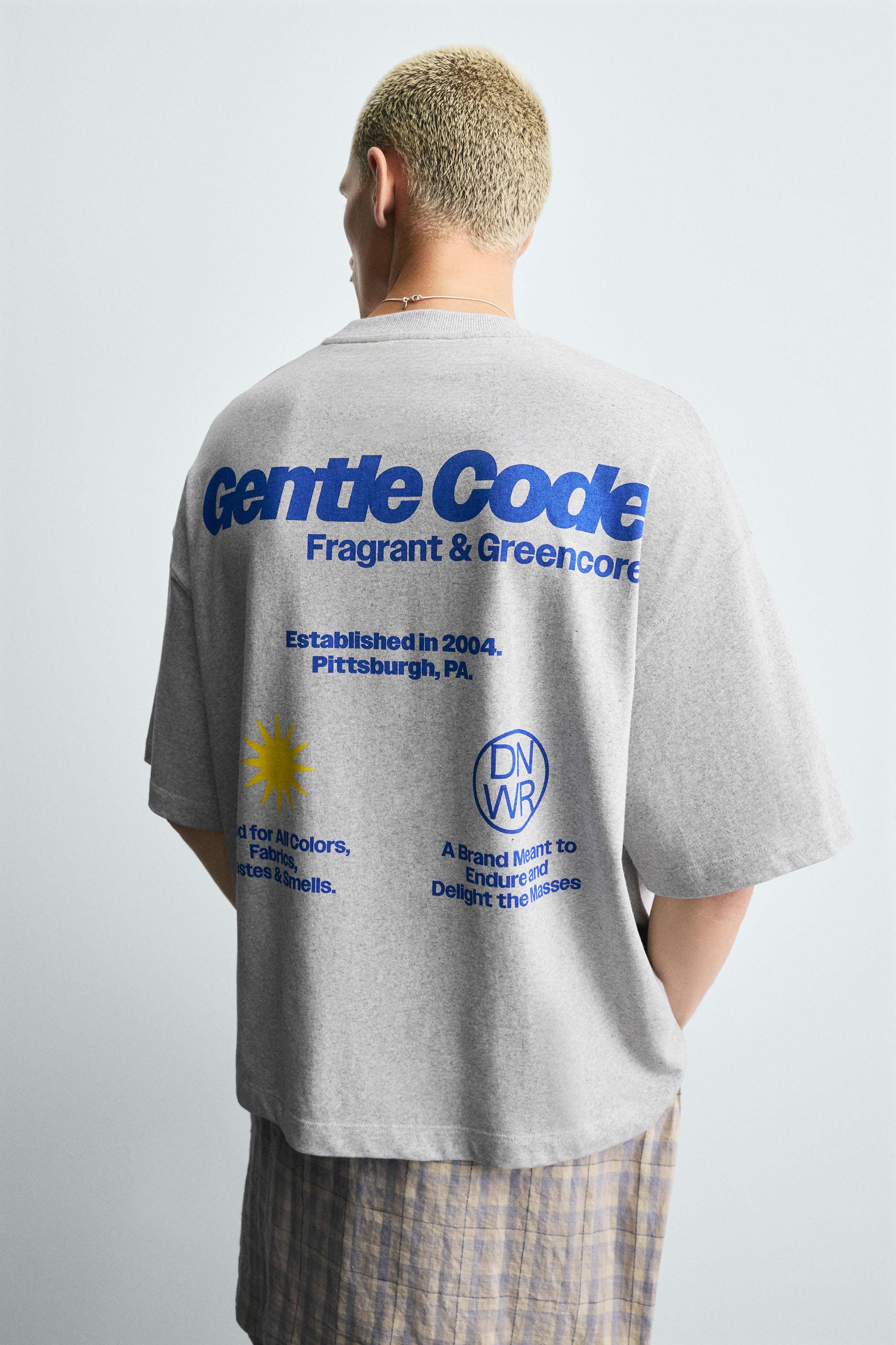 コントラスト太陽プリントTシャツ - グレーマール | ZARA Japan