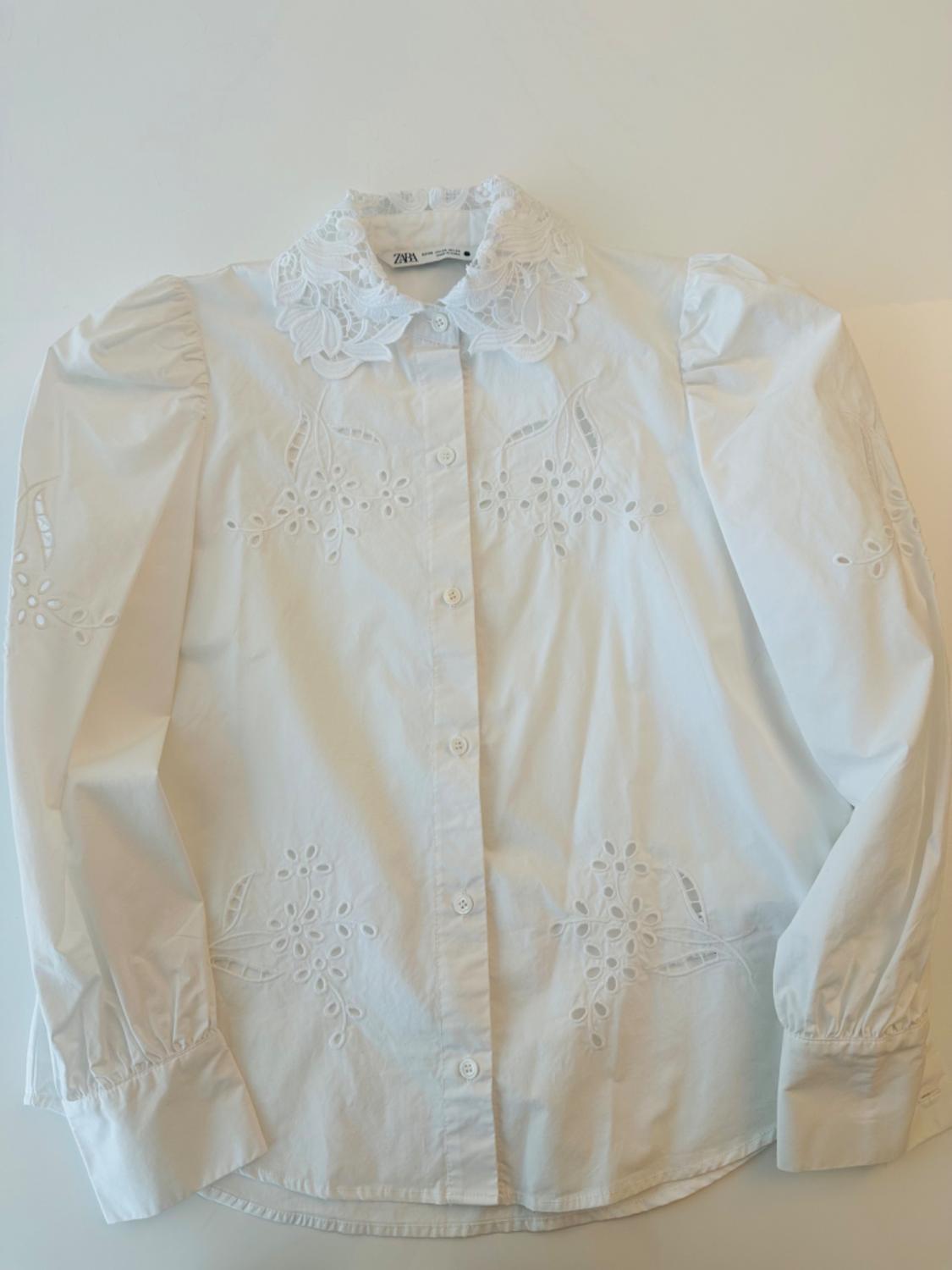 POPLIN SHIRT WITH EYELET EMBROIDERY - Image 2