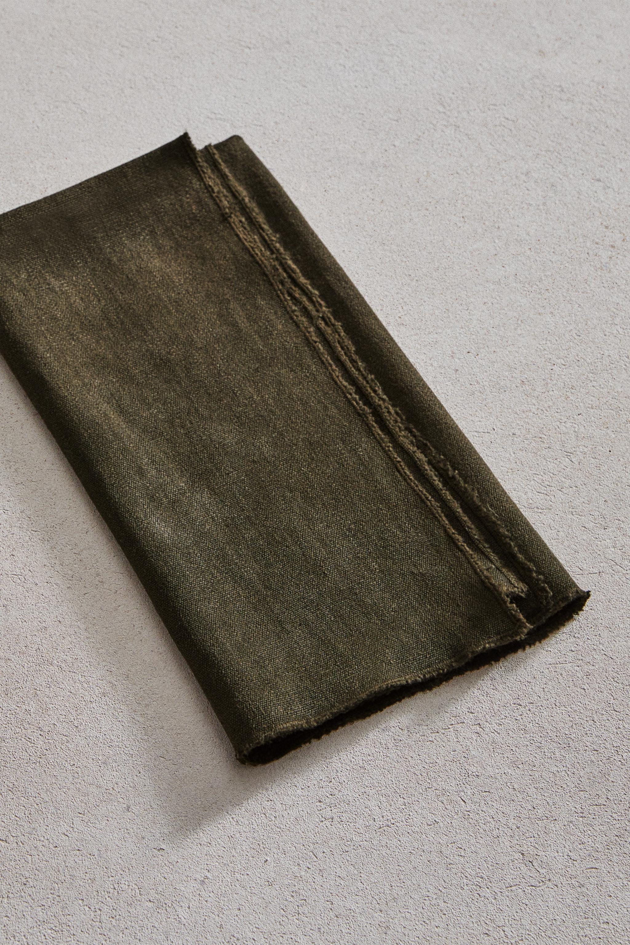 SERVIETTE DE TABLE LIN DÉLAVÉ