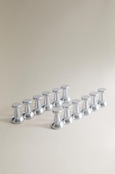 PACK OF METAL MAGNETS (PACK OF 12) - Silver by Zara - Image 0