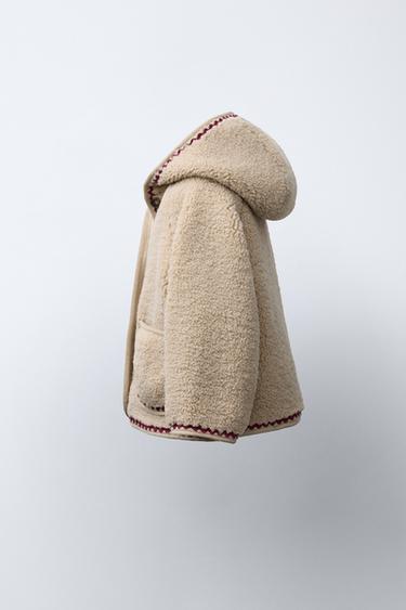 VESTE EFFET MOUTON ONDULINE DOUBLURE POLAIRE - Beige clair de Zara - Image 2